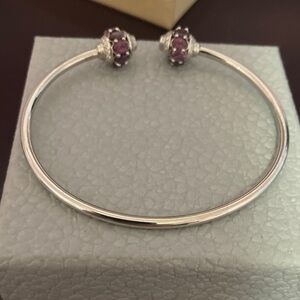 Rhodolite Sterling Silver Bracelet